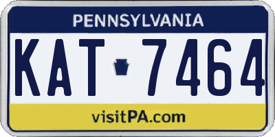 PA license plate KAT7464
