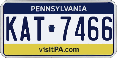 PA license plate KAT7466