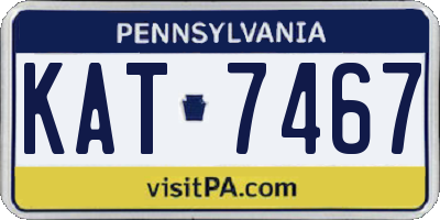 PA license plate KAT7467