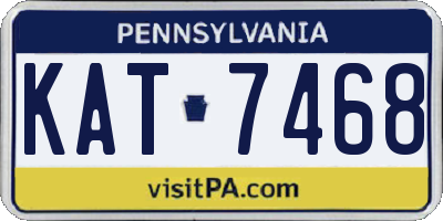 PA license plate KAT7468