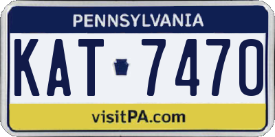 PA license plate KAT7470