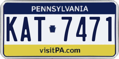 PA license plate KAT7471