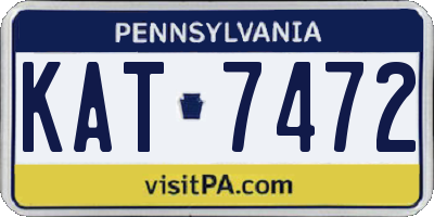 PA license plate KAT7472