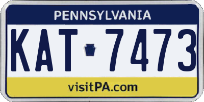 PA license plate KAT7473