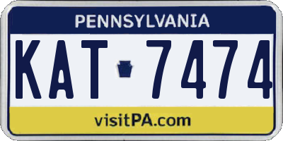 PA license plate KAT7474