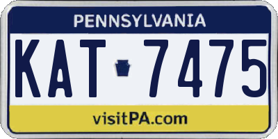 PA license plate KAT7475