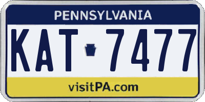 PA license plate KAT7477