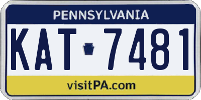 PA license plate KAT7481
