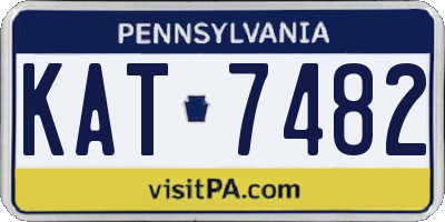 PA license plate KAT7482