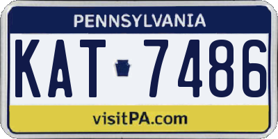 PA license plate KAT7486