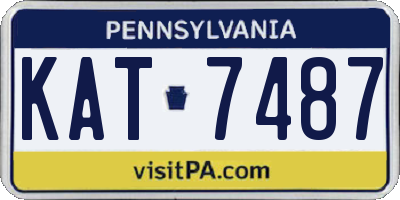 PA license plate KAT7487