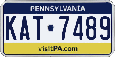 PA license plate KAT7489