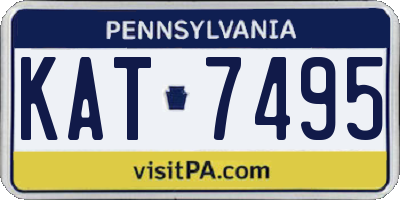 PA license plate KAT7495