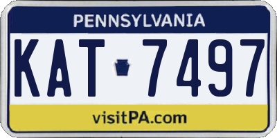 PA license plate KAT7497