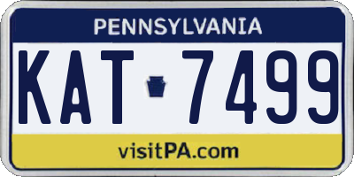 PA license plate KAT7499