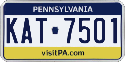 PA license plate KAT7501