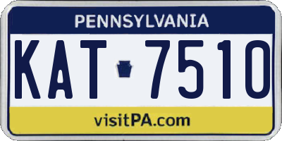 PA license plate KAT7510