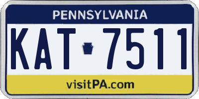 PA license plate KAT7511