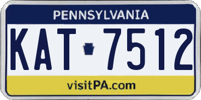 PA license plate KAT7512