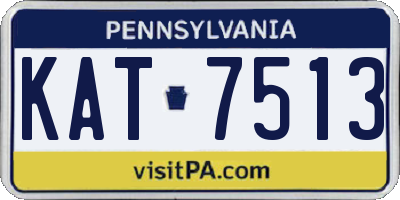 PA license plate KAT7513