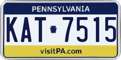 PA license plate KAT7515