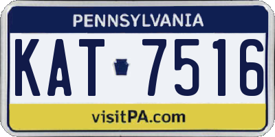 PA license plate KAT7516