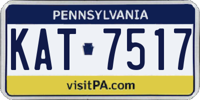 PA license plate KAT7517