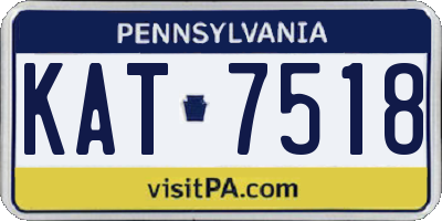 PA license plate KAT7518