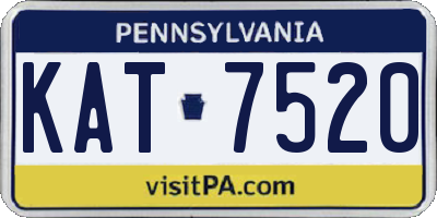 PA license plate KAT7520
