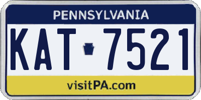 PA license plate KAT7521