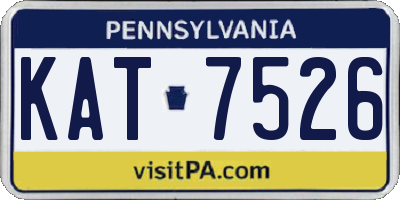 PA license plate KAT7526