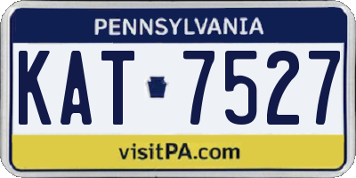 PA license plate KAT7527