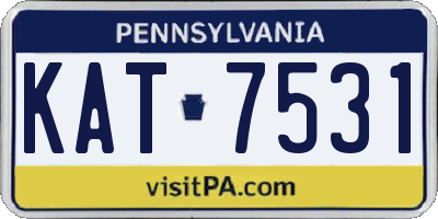 PA license plate KAT7531