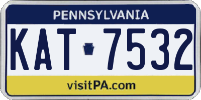 PA license plate KAT7532