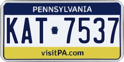 PA license plate KAT7537