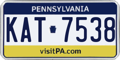 PA license plate KAT7538
