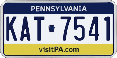 PA license plate KAT7541