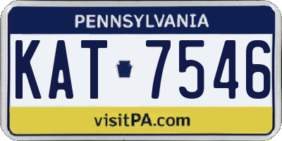 PA license plate KAT7546
