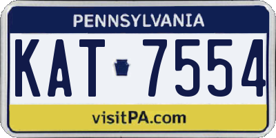 PA license plate KAT7554