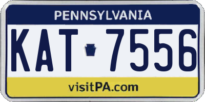 PA license plate KAT7556