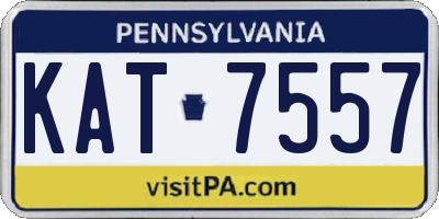 PA license plate KAT7557