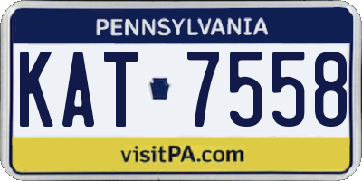 PA license plate KAT7558