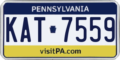 PA license plate KAT7559