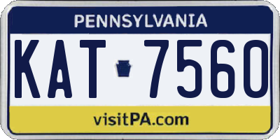 PA license plate KAT7560
