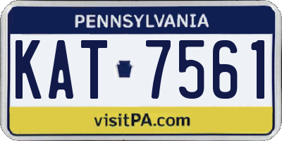 PA license plate KAT7561