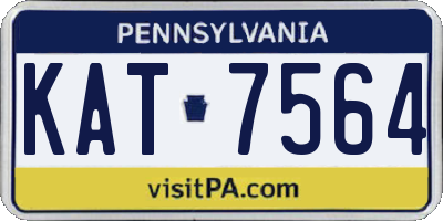 PA license plate KAT7564