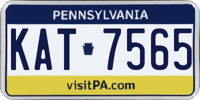 PA license plate KAT7565