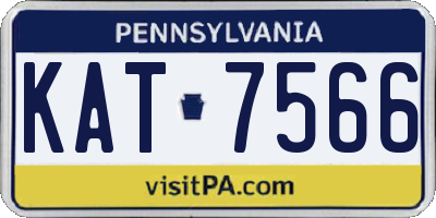 PA license plate KAT7566