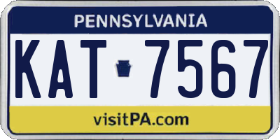 PA license plate KAT7567