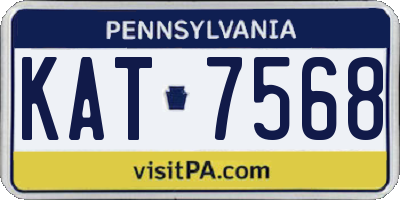 PA license plate KAT7568